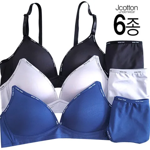 노와이어 브라 팬티 24시간 편한 여성 속옷 세트 학생브라 학생