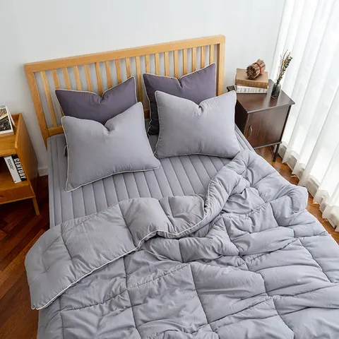 먼지걱정 없는 부드러운 던블워싱 썸 퀸(Q) 풀세트 그레이