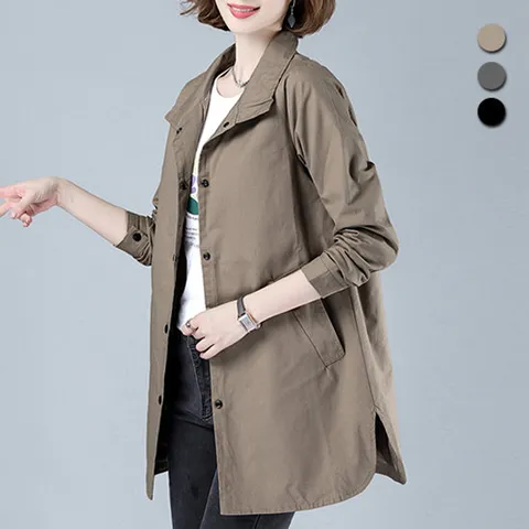 [유니제이] 오든 투포켓 사이드 트임 야상 자켓