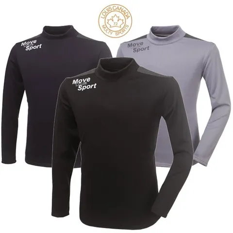 루이스캐나다 남성 숄더포인트 기모 하프넥 긴팔티셔츠N2-0Q019