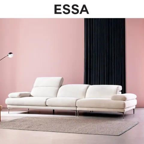 [GS단독][쿠션&상품권증정] 에싸 에블린 4인 헤드기능 카시미라 패브릭 소파 / 상품권 증정