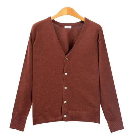 얇은 기본 울 가디건_2_브릭