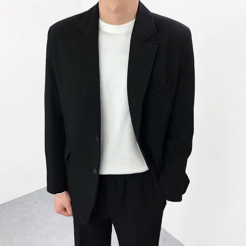 엠클로 남자 데일리 무지 기본 투버튼 싱글 블레이져 자켓 4컬러