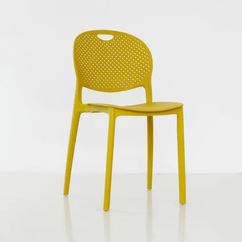 더조아 보니체어 머스타드 플라스틱 인테리어 의자