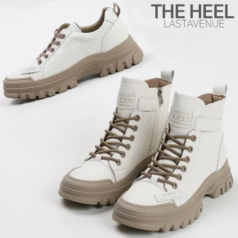 [더힐] 소가죽 앵글 앵클 레이스업 워커부츠 스니커즈 (빠른배송)