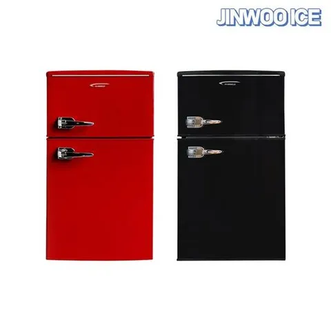 레트로 소형냉장고 원룸 사무실 JWBCD-95R 레드블랙