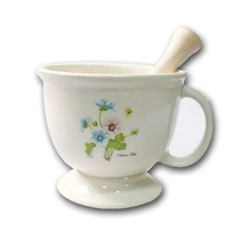 마늘절구 도자기 손잡이 절구 중 마늘 깨 다지기 이유식 분쇄기