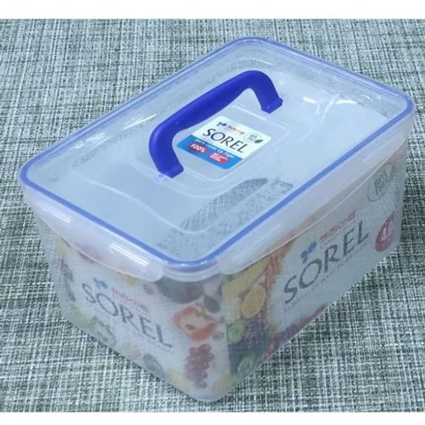 강화유리반찬통 밀폐 용기 반찬통 냉장고 정리 보관통 직사각 4L