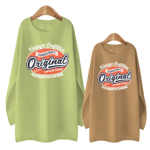 크래프트_국내기모 여성롱티셔츠 44~77 빅사이즈 기모롱티맨투맨