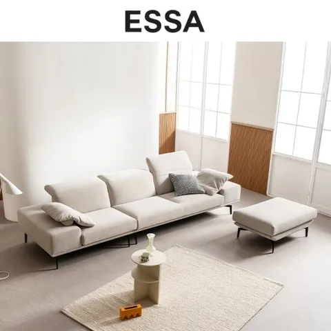 [에싸] 라보엠 4인 헤드기능 카시미라 패브릭 소파+스툴