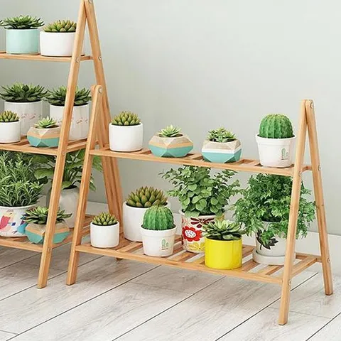 [써니스토어]  원목 다육 화분받침 거치대 정리대 2단 80cm