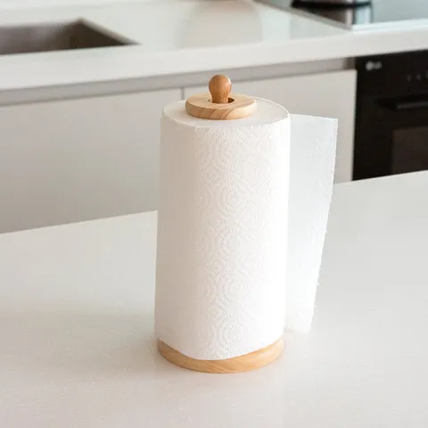 고무나무 원목 키친타올걸이