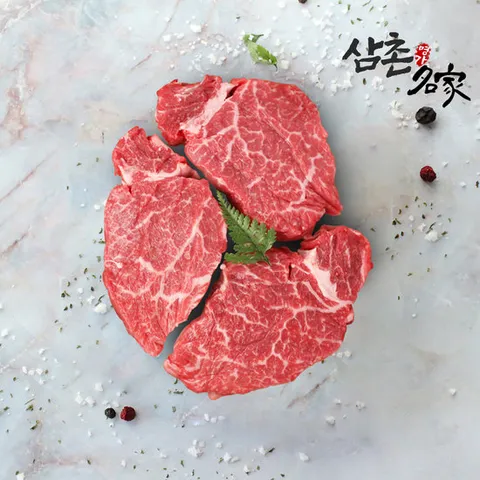 [삼촌밥먹자] 부드러운 육즙 1등급 한우 안심(스테이크용) 500g