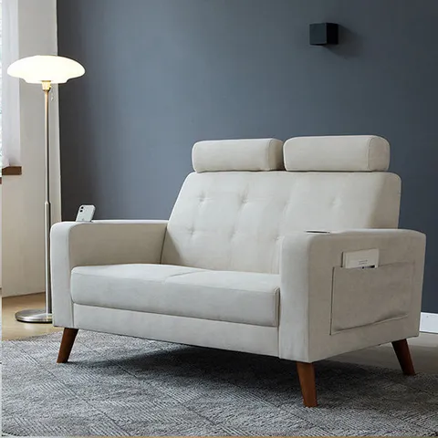 수오 피드 헤드레스트 생활발수 2인용 패브릭 소파 (2669-2fa)