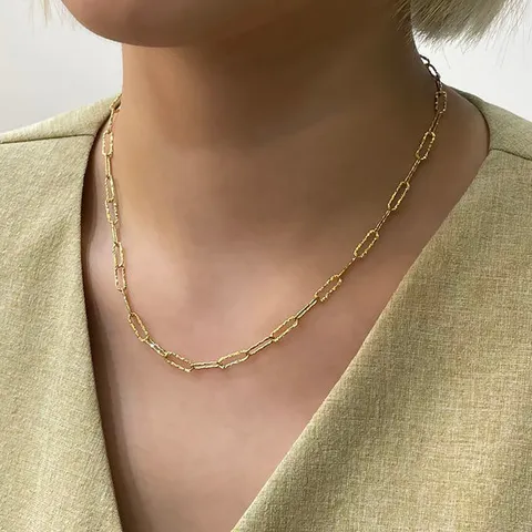 아뮤엘 [925Silver] 컷팅 체인 네크리스 AMHN2303