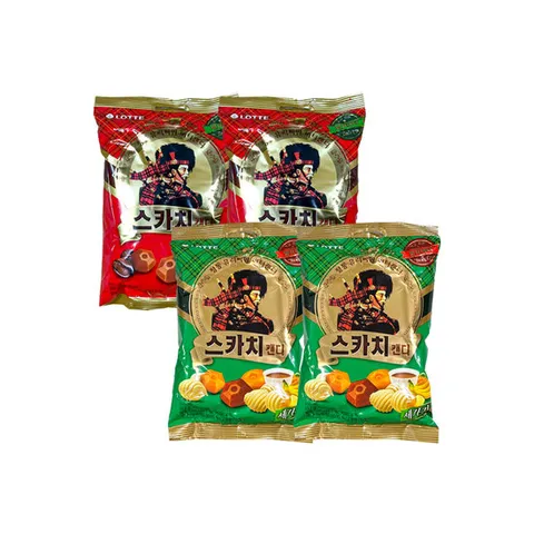 롯데제과 스카치캔디 커피맛2봉 +세가지맛2봉