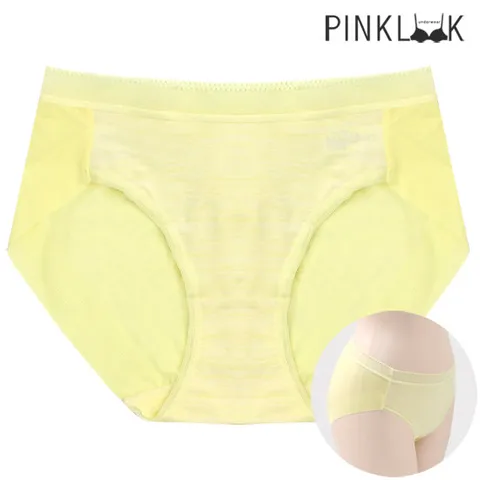 [핑크룩] 리미 멜란지 노라인 여성팬티1종/옐로우
