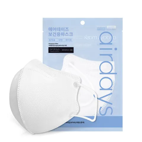 에어데이즈 마스크 KF94 새부리형 마스크 대형 10매 화이트