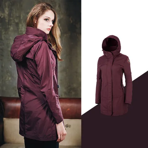 [기타브랜드][DLX] 여성 플로리스 바람막이 자켓 버건디