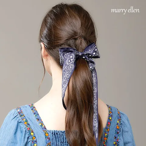 메리엘렌 amor de paisley 실크 트윌리 스카프 여친선물