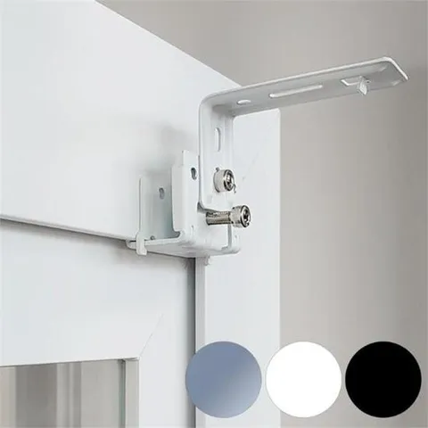 무타공 커텐브라켓 이지픽스 화이트 2개1조 커튼설치