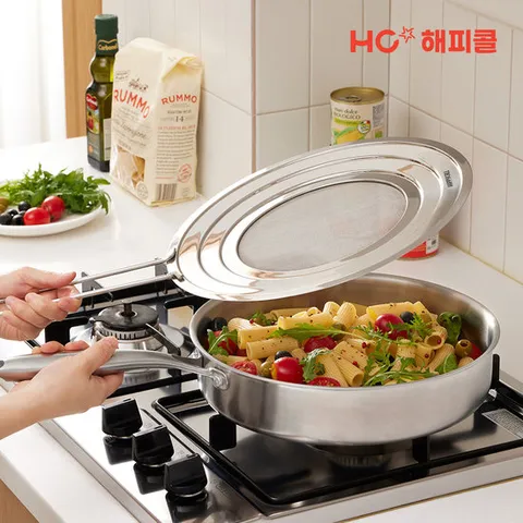 HC해피콜 후라이팬 스텐 멀티커버 20~28cm 스텐인리스 304 소재