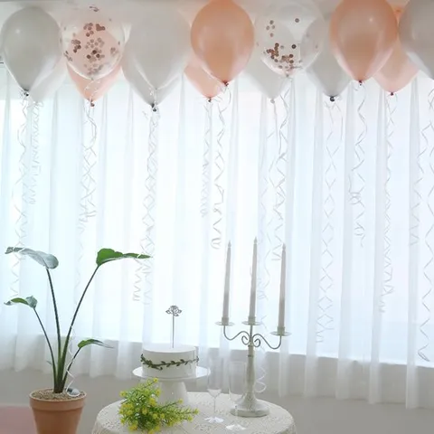 천장 생일 파티 풍선 세트 20P 컨페티 펄풍선 이벤트 + 풍선펌프