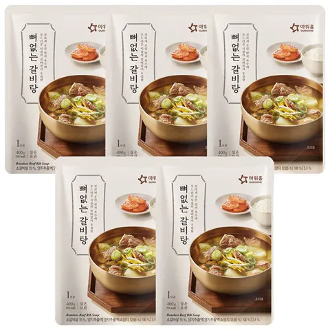 아워홈 뼈없는 갈비탕 400g 5개