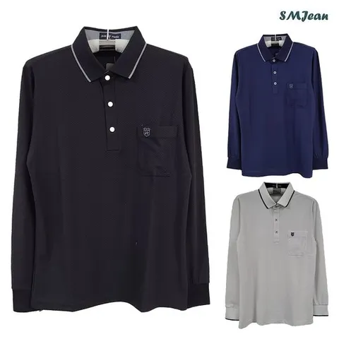 SMJ1260 잔피엘 남자 긴팔 카라티 중년 남성 긴팔티 봄 가을