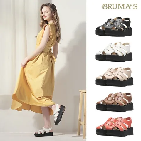 브루마스 소가죽 피셔샌들