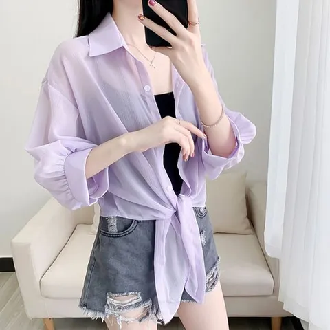 여자셔츠 시스루 쉬폰 셔츠 블라우스 HH D30