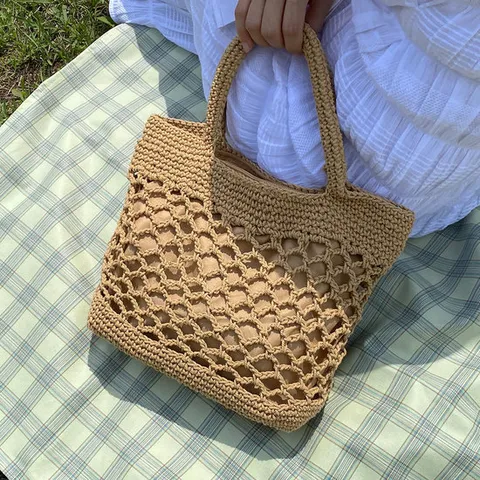 토트백 여성 니트 여름 휴양지 가방