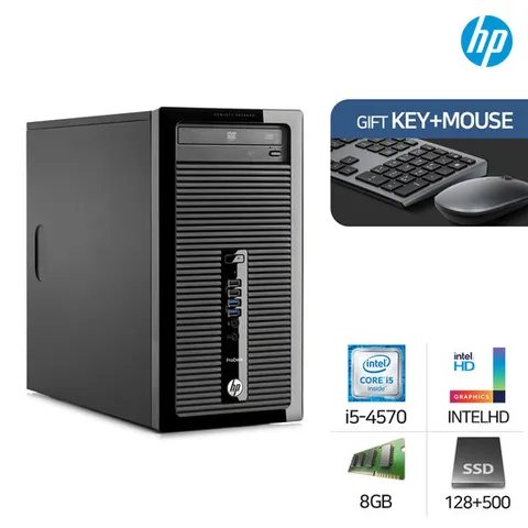 [리퍼]HP 프로데스크 400 G1 MT i5-4570 8G 128+500G Win10