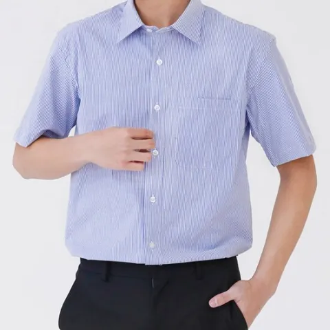 남자 여름 캐주얼 정장 반팔 와이셔츠