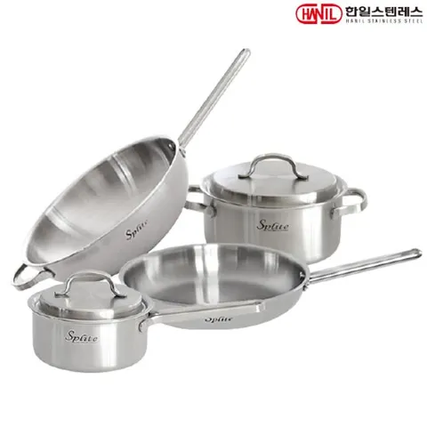 한일스텐레스 스플릿 IH통5중 304스텐 냄비후라이팬세트 4종B 편16+양20+후28+웍28