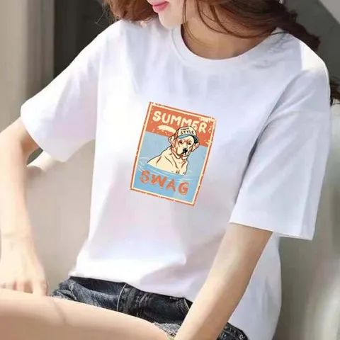 TS-02 반팔티 여성 여름 신상 프린팅 티셔츠 반팔/반팔티셔츠