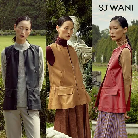 SJ WANI 뉴 이태리 램스킨 베스트1종(솔리드)[런칭 가격 199,000원]