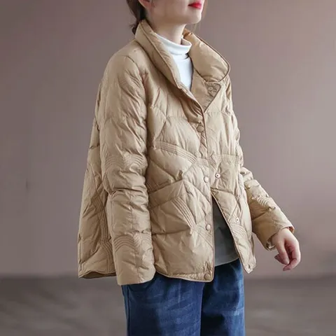 [어썸][단독특가]W퀼팅 덕다운 경량 패딩 점퍼_258598