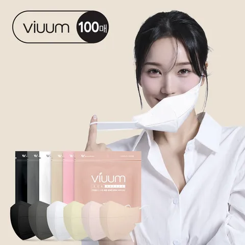 [비움]KF94 에코브리즈 이가은마스크 컬러 국산 새부리형 100매