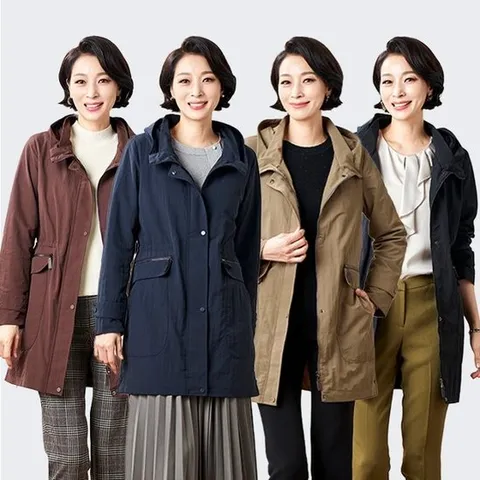 [마담엘레강스] 올리비아 세미후드 트렌치 K224BB01