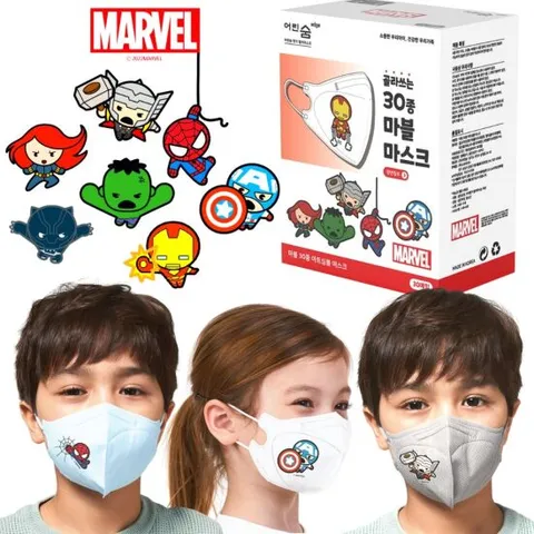 어린숨디즈니어벤져스마스크30매