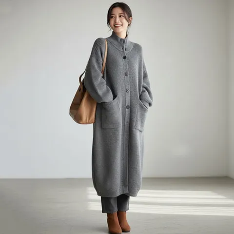 올라닛 롱 니트 가디건_RB4GD007