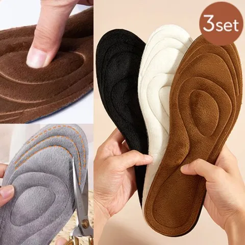 3개 겨울철 폭신하고 따듯한 기능성 벨벳 보온 깔창
