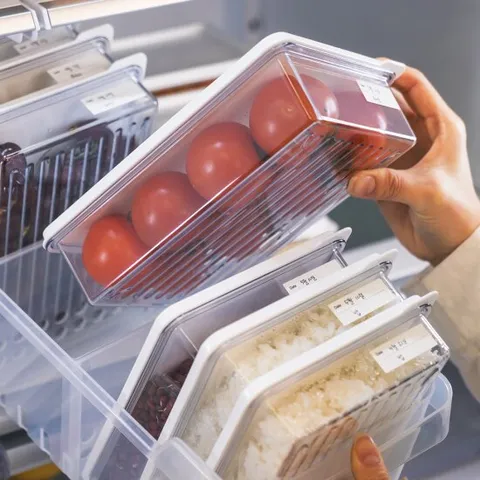 창신리빙 냉동실 냉장고 정리 보관용기 8개세트