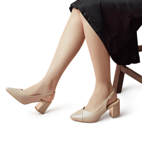 엘칸토 마쯔 여성 슬림 스틸레토 슬링백 6.5cm LCWO02M313