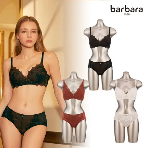 바바라 프리미엄 노와이어 브라팬티 세실리아 여성속옷세트 6종
