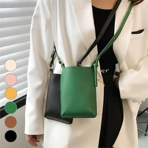 여자가방 데일리 심플 미니크로스백 핸드폰가방 레더.