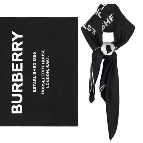 버버리 로고 실크 스카프8009398 A1189