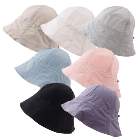 가벼운 스트링 조절 벙거지 여름 여성 챙모자 면 콤데라 벙거지/OM-B31020