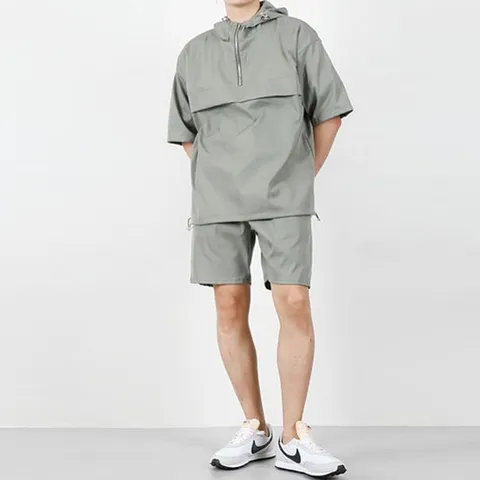 뉴메이드 / 아노락 여름 트레이닝복 세트 / 블랙 다크그레이 연카